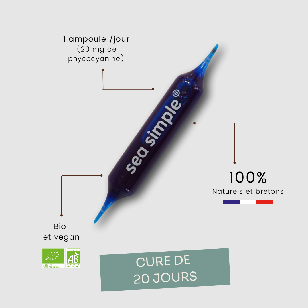 Ampoule phycocyanine bio 2000 mg/L