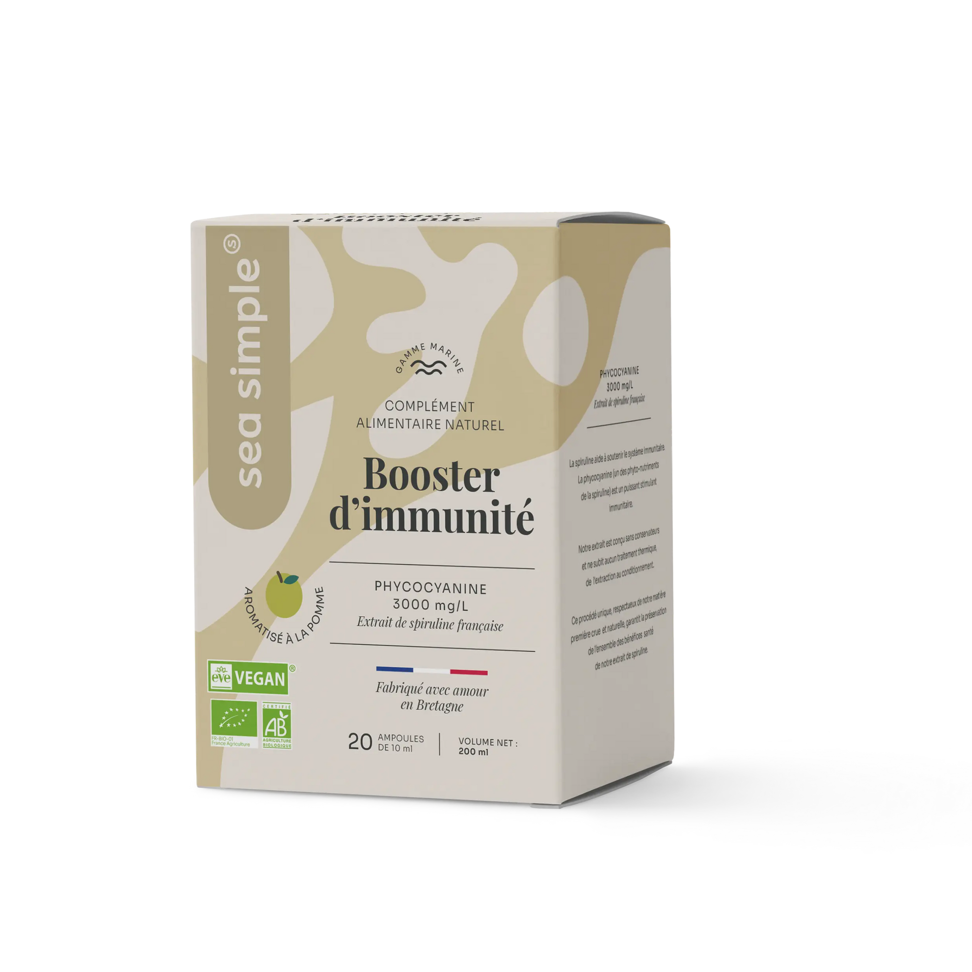 BOOSTER - PHYCOCYANINE 3000 mg POMME - Sea simple